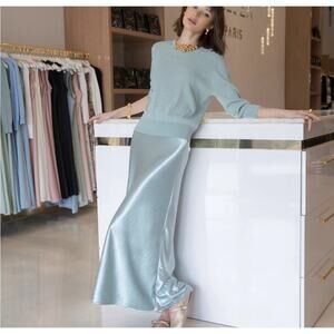 Aleeza Paris New York Blue Slip Skirt NWT Size XL